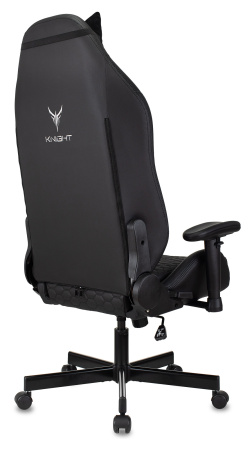 Кресло игровое Knight Neon черный соты эко.кожа с подголов. крестов. металл