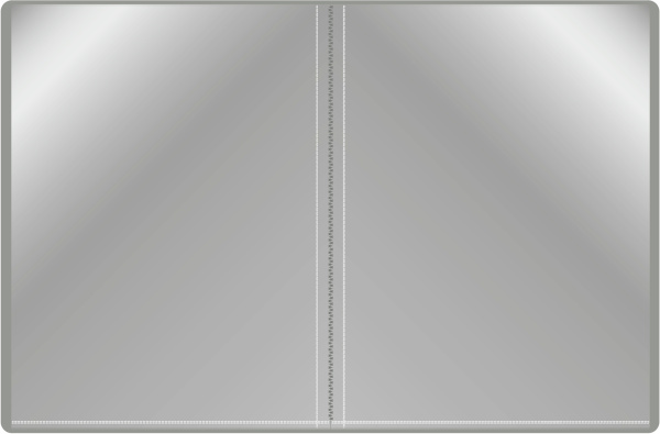 Папка с 10 прозр.вклад. Бюрократ -BPV10GREY A4 пластик 0.6мм торц.карм с бум. встав серый