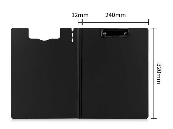 Папка-планшет Deli 64513DK-GREY A4 полипропилен вспененный темно-серый с крышкой