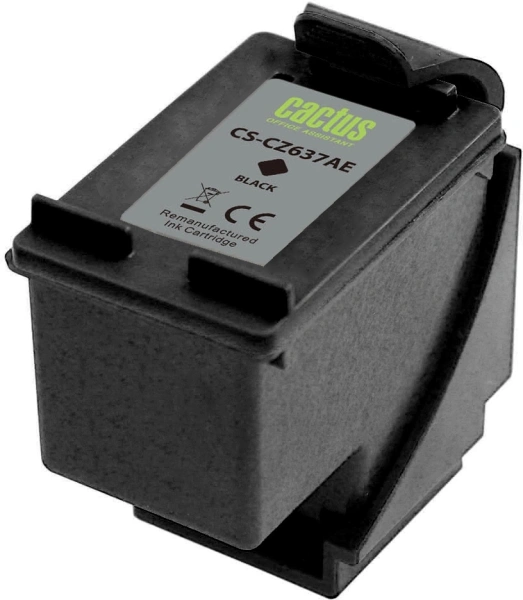 Картридж струйный Cactus CS-CZ637AE № 46 черный (33мл) для HP DJ IA 2020hc/2520hc;Ultra 2029/2529;Ultra 4729AIO