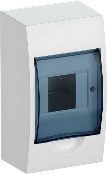 Щит распределительный IEK MKP12-N-04-40-20 ЩРН-П-4 для установки модульных устройств навесной 112мм 93мм 200мм 660B 4мод. пластик IP41 белый с возможностью установки счетчика (упак.:1шт)