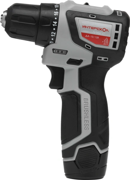 Дрель-шуруповерт Интерскол ДА-10/12В аккум. патрон:быстрозажимной (кейс в комплекте) (687.2.2.70)