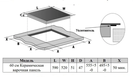 Варочная поверхность Weissgauff HV 642 BSG черный