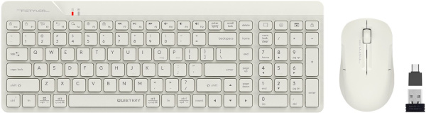 Клавиатура + мышь A4Tech Fstyler FG2300 Air клав:бежевый мышь:бежевый USB беспроводная slim (FG2300