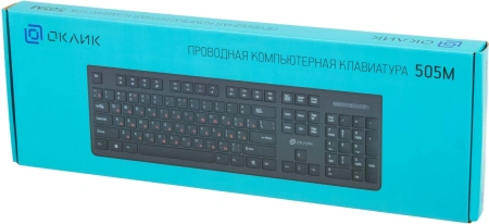 Клавиатура Оклик 505M черный USB slim