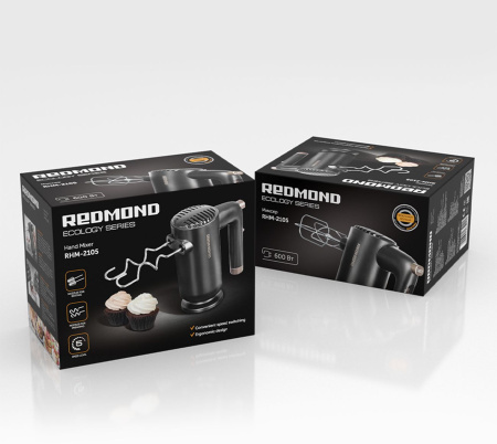 Миксер ручной Redmond RHM-2105 600Вт серый