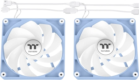 Вентилятор для корпуса Thermaltake CT140 Sync Hydrangea Reverse ARGB 140х140x25 голубой 4-pin 32.8дБ (упак.:2шт) (CL-F201-PL14BU-A) Ret