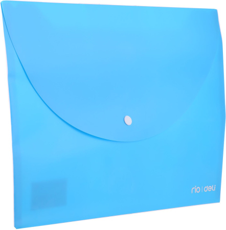 Конверт на кнопке Deli E38131 A4 гориз. расшир. полипропилен 0.18мм ассорти