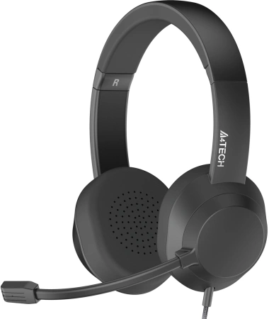 Наушники с микрофоном A4Tech FH150U черный 2м накладные USB (FH150U BLACK)