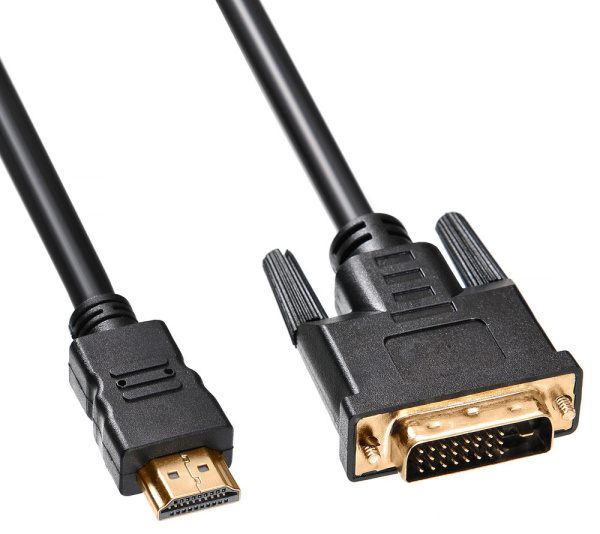 Кабель Buro HDMI-19M-DVI-D-3M HDMI (m) DVI-D (m) 3м феррит.кольца