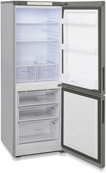 Холодильник Бирюса Б-M6033 2-хкамерн. серебристый металлик (двухкамерный)