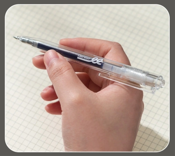 Ручка гелев. автоматическая Deli EG05-BL прозрачный d=0.5мм син. черн.