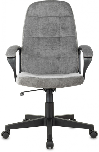 Кресло руководителя Бюрократ CH 002 Fabric серый Light-19 крестов. пластик