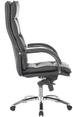 Кресло руководителя Бюрократ T-9927SL черный кожа крестов. металл хром
