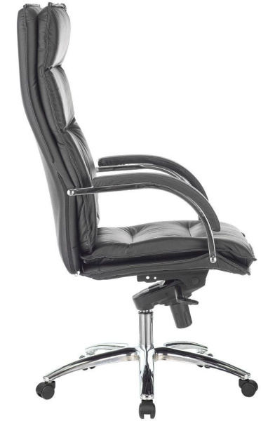 Кресло руководителя Бюрократ T-9927SL черный кожа крестов. металл хром