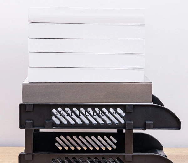 Лоток горизонтальный Deli E9212 BLACK E9212 сборный для бумаг 325x241x155мм черный пластик (упак.:2шт) пластиковый пакет