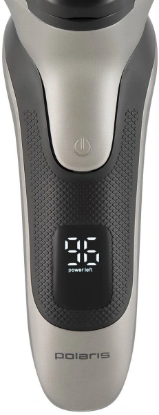 Бритва сетчатая Polaris PMR 0420R питан.:элек.сеть/аккум. черный/серебристый