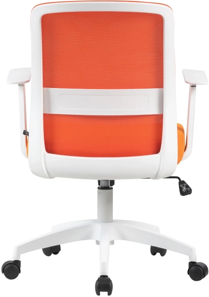Кресло Cactus CS-WMC333-OR оранжевый сиденье оранжевый сетка/ткань низк.спин. крестов. пластик пластик белый