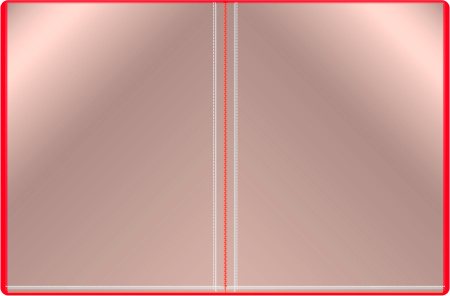 Папка с 20 прозр.вклад. Бюрократ -BPV20RED A4 пластик 0.6мм торц.карм с бум. встав красный