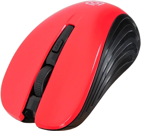 Мышь Оклик 545MW черный/красный оптическая (1600dpi) беспроводная USB для ноутбука (4but)