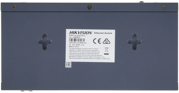 Коммутатор Hikvision DS-3E0510HP-E 9G 1SFP 6PoE+ 110W неуправляемый