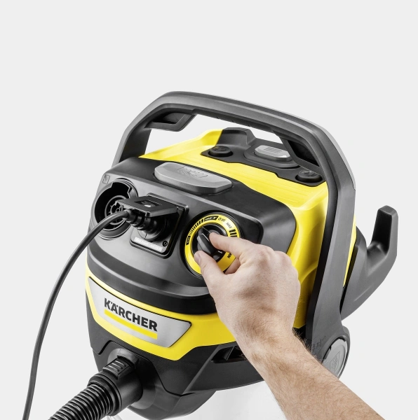 Строительный пылесос Karcher WD 6 P S V-30/6/22/T + DDC (YSY) 1300Вт (уборка: сухая/сбор воды) желтый