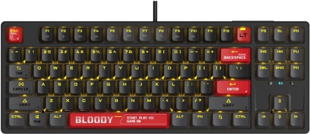 Клавиатура A4Tech Bloody AT87 механическая черный/красный USB for gamer LED (AT87)