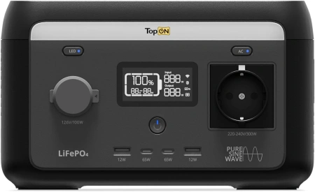 Электростанция портативная TopON Home TOP-H300 64000mAh 1.5A QC3.0/PD3.0 4xUSB черный/серый (103760)