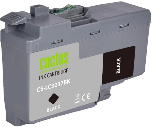 Картридж струйный Cactus CS-LC3237BK черный (65мл) для Brother HL-J6000DW/J6100DW