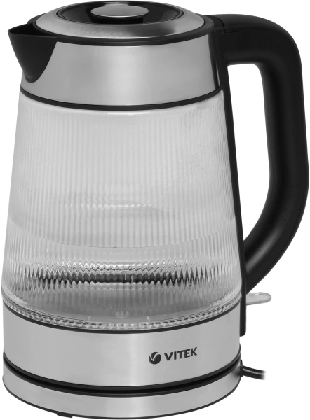 Чайник электрический Vitek VT-7017 1.8л. 2200Вт прозрачный корпус: стекло