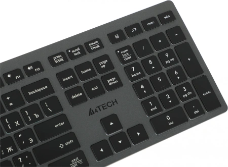 Клавиатура A4Tech Fstyler FX60 серый USB slim LED (FX60 GREY / WHITE)