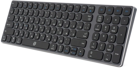 Клавиатура Оклик K767W черный/серебристый USB беспроводная BT/Radio slim Multimedia (2002135)