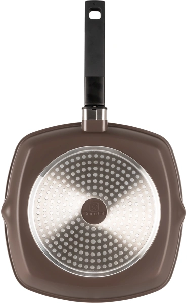 Сковорода-гриль Rondell Praline RDA-1567 квадратная 28см покрытие: Xylan Plus ручка съемная (без крышки) коричневый