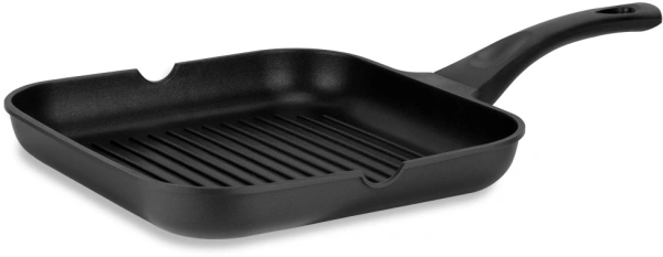 Сковорода-гриль Rondell Schwarz RDA-1683 квадратная 28см покрытие: Xylan Plus ручка несъемная (без крышки) черный