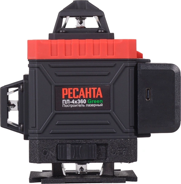 Уровень лазер. Ресанта ПЛ-4Х360ШС 2кл.лаз. 550нм цв.луч. зеленый 4луч. (61/10/545)