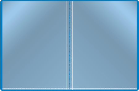 Папка с 10 прозр.вклад. Бюрократ -BPV10BLUE A4 пластик 0.6мм торц.карм с бум. встав синий