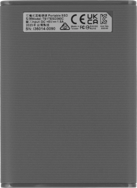 Накопитель SSD Transcend USB-C 1TB TS1TESD360C серый