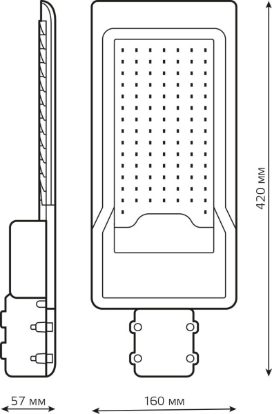 Светильник консольный Gauss 629534300 100Вт ламп.:1шт черный