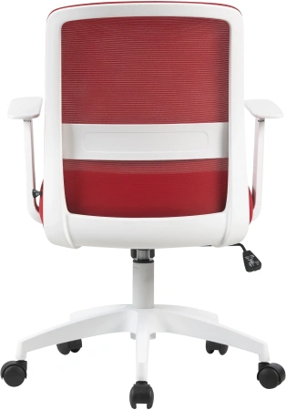 Кресло Cactus CS-WMC333-RD темно-красный сиденье темно-красный сетка/ткань низк.спин. крестов. пластик пластик белый