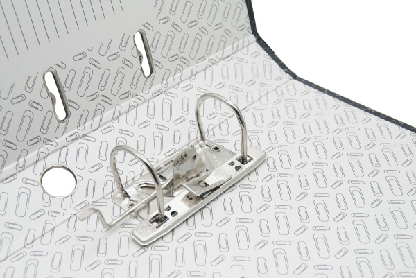 Папка-регистратор Buro МР50-332ВК/SBURO A4 50мм картон/бумага черный мет.окант. сборная