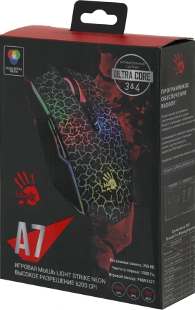 Мышь A4Tech Bloody A7 черный оптическая 6200dpi USB 8but