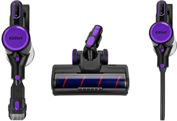 Пылесос ручной Kitfort КТ-5236 250Вт черный/фиолетовый