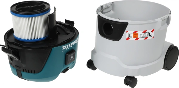 Строительный пылесос Makita VC2512L 1000Вт (уборка: сухая/влажная) серый