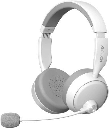 Наушники с микрофоном A4Tech BH230 белый мониторные BT (BH230 WHITE)