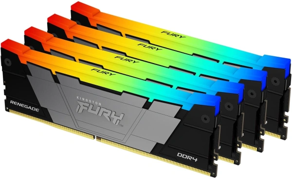Память DDR4 4x16GB 3600MHz Kingston KF436C16RB12AK4/64 Fury Renegade RGB RTL Gaming PC4-28800 CL16 D