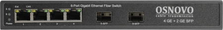 Коммутатор Osnovo SW-7042 4G 2SFP неуправляемый