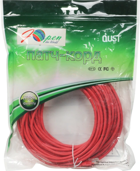 Патч-корд ANP511_15M_R UTP 4 пары cat5E CCA molded 15м красный outdoor RJ-45 (m)-RJ-45 (m)