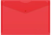 Конверт на кнопке Бюрократ -PK803ARED A4 пластик 0.18мм красный
