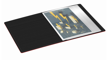 Папка с 80 прозр.вклад. Бюрократ DeLuxe DLVBOX80RED A4 пластик 0.7мм красный в коробе