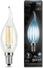 Лампа светодиодная Gauss Filament 9Вт цок.:E14 (упак.:10шт) свеча 220B св.свеч.бел.нейт. CF35 (10480